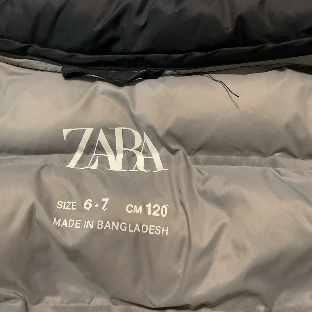Zara Kids Lightweight‎ Puffer Vest Black